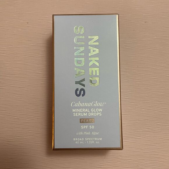 Naked Sundays CabanaGlow SPF 50 Glow Serum Drops in Pearl 40ml Full Size NEW - Picture 7 of 8